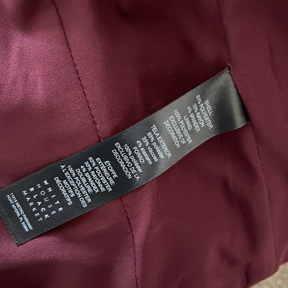 EUC Women’s WHBM Maroon Blazer in Size 4​​ - Picture 6 of 6